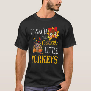 Camiseta Enseño A La Escuela De Pavos Más Cuidadosa Gracias