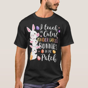 Camiseta Enseño A La Más Cuidadosa Maestra De Bunnies Kinde