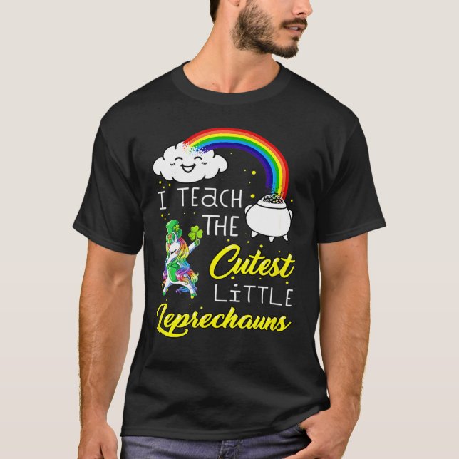 Camiseta Enseño A La Pequeña Leprechauns Más Cuidadosa Unic (Anverso)