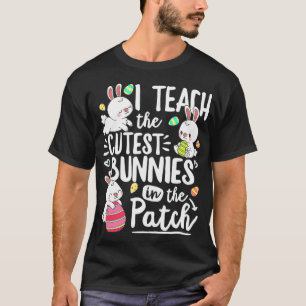 Camiseta Enseño A Los Bunnies Más Cuidados En El Día De Pas