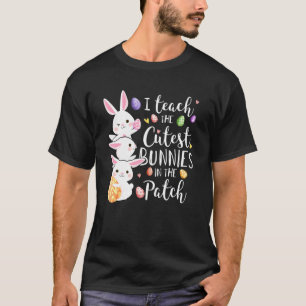 Camiseta Enseño A Los Bunnies Más Cuidados En El Día De Pas