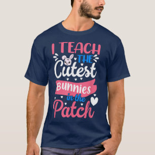 Camiseta Enseño A Los Bunnies Más Cuidados En El Día De Pas