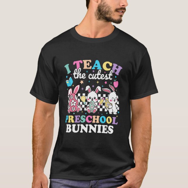 Camiseta Enseño a los conejitos de preescolar más lindos, d (Anverso)