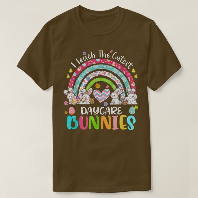 Camiseta Enseño a los conejitos más curiosos Boho Rainbo (Diseño del anverso)