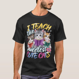 Camiseta Enseño a los gatos más dulces: Adorables y diverti