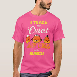 Camiseta Enseño a los más bonitos maíz Maestra Halloween C