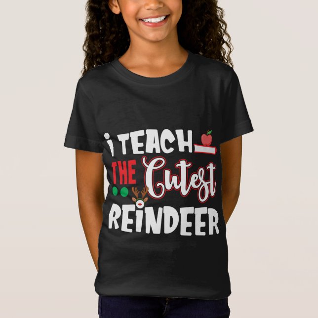 Camiseta Enseño a los más bonitos Navidades renos para The (Anverso)