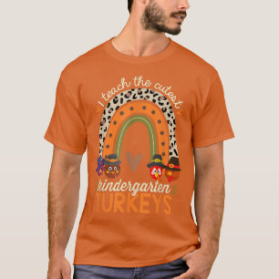 Camiseta Enseño a los más bonitos niños pavos Thanksgivi