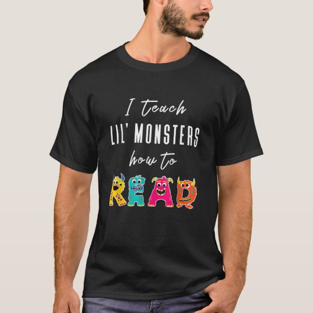 Camiseta Enseño A Los Monstruos De Los Lilos Cómo Leer Al P (Anverso)
