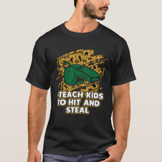 Camiseta Enseño a los niños a atacar y robar al entrenador 