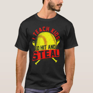 Camiseta Enseño A Los Niños A Golpear Y Robar Entrenador De