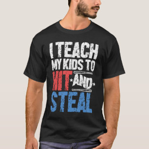 Camiseta Enseño a los niños a robar entrenador de béisbol