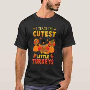 Camiseta Enseño A Los Pavos Más Cuidadosos Gracias