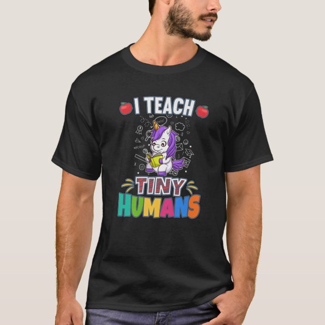 Camiseta Enseño A Los Pequeños Humanos De La Escuela Primar (Anverso)