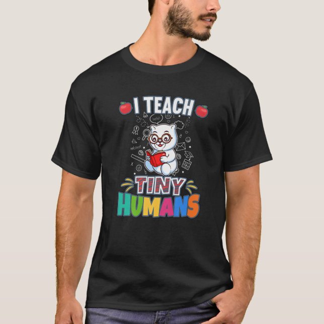 Camiseta Enseño A Los Pequeños Humanos De La Escuela Primar (Anverso)