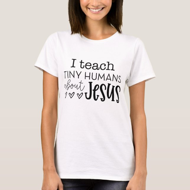 Camiseta Enseño A Los Pequeños Humanos Sobre El Enseñanza D (Anverso)