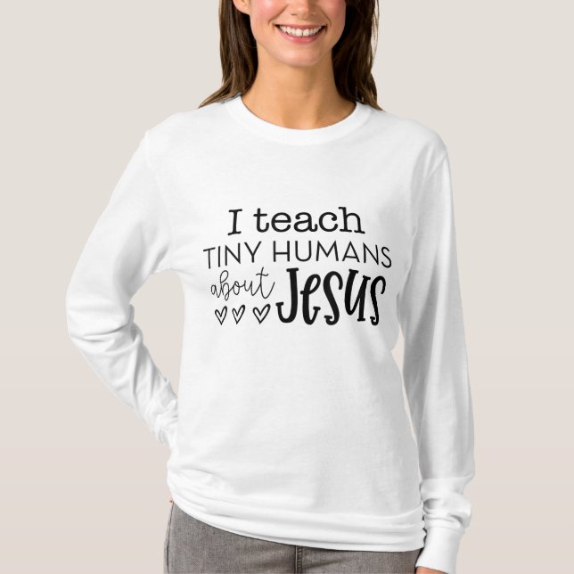 Camiseta Enseño A Los Pequeños Humanos Sobre El Enseñanza D (Anverso)