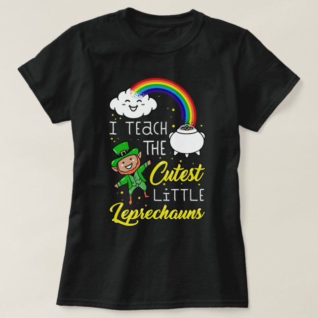 Camiseta Enseño A Los Pequeños Leprechauns Más Atractivos D (Diseño del anverso)