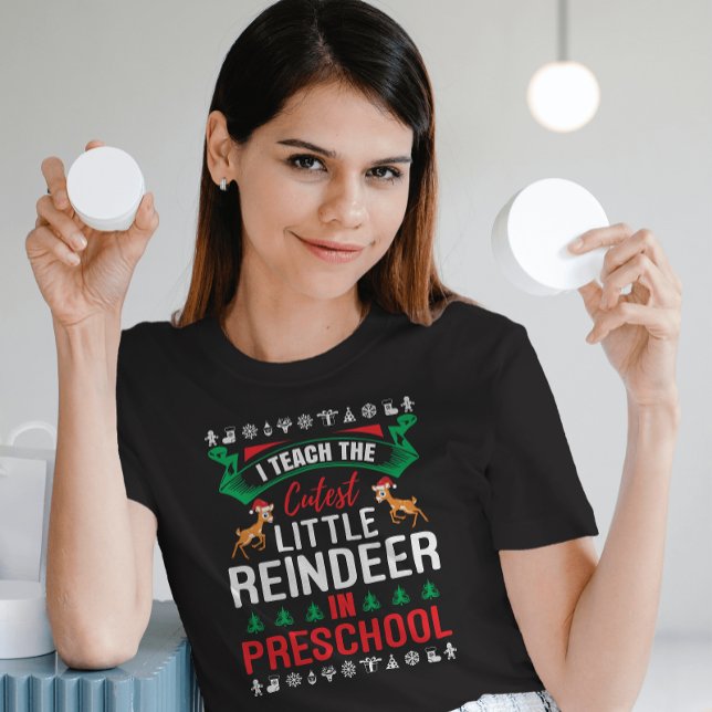 Camiseta Enseño a los renos más pequeños en preescolar (Subido por el creador)