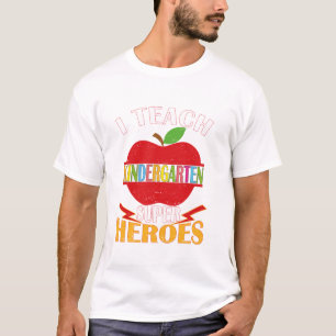 Camiseta Enseño A Los Superhéroes De Los Jardines De Niños 