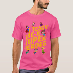 Camiseta Enseño A Los Superhéroes Preuniversitarios Gracios