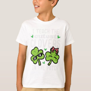 Camiseta Enseño a los tréboles más lindos en el parche del 