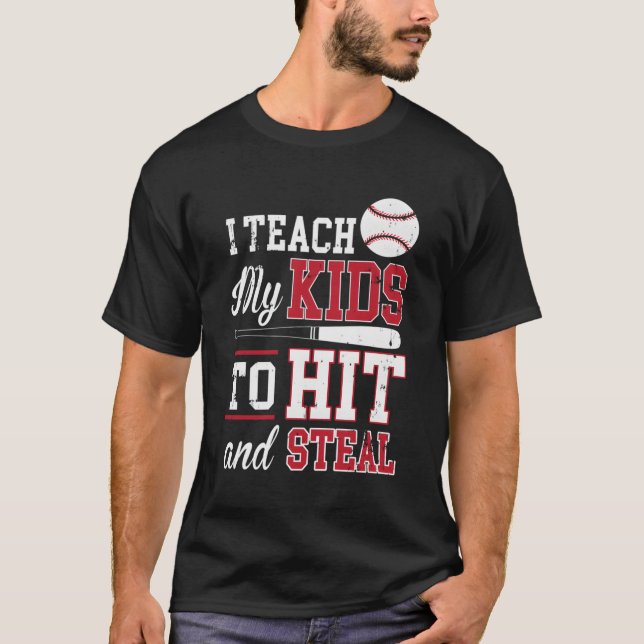 Camiseta Enseño A Mi A Golpear Y Robar (Anverso)