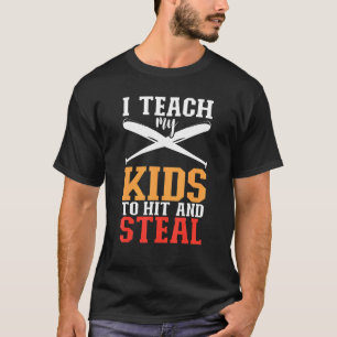 Camiseta Enseño A Mis Hijos A Golpear Y Robar Béisbol Depor