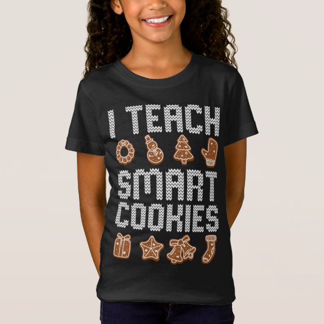 Camiseta Enseño a Navidades de cookies inteligentes Cute X- (Anverso)