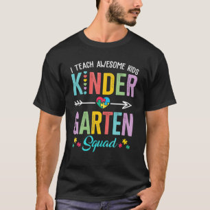 Camiseta Enseño A Niños Increíbles Equipo De Autismo De Esc