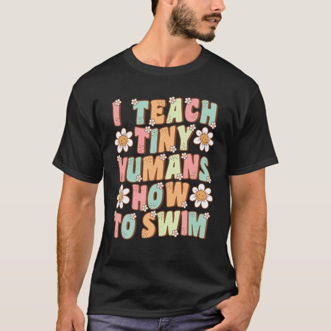 Camiseta Enseño A Pequeños Humanos A Nadar Al Instructor Gr (Anverso)