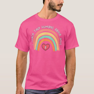 Camiseta Enseño A Pequeños Humanos Sobre Jesús Profesor Apr