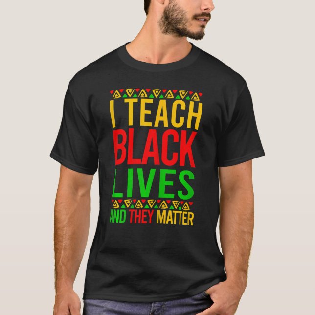 Camiseta Enseño a profesora afroafricana que enseño en vida (Anverso)