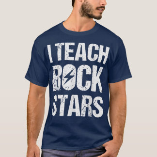 Camiseta Enseño a Rockstars Shirt Gracioso Maestro De Músic