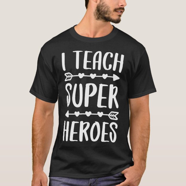 Camiseta Enseño a superhéroes como camisas (Anverso)