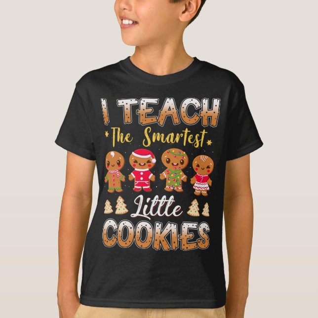 Camiseta Enseño Al Profesor De Xmas De Gingerbread De Cooki (Anverso)