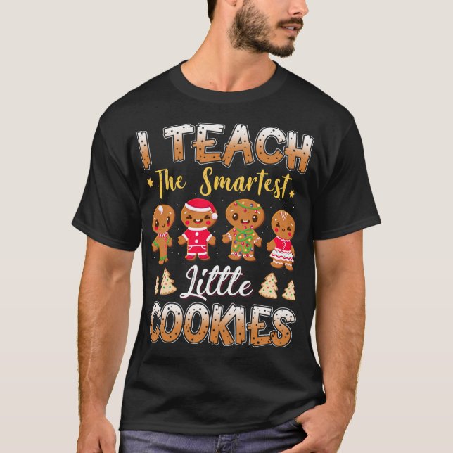 Camiseta Enseño Al Profesor De Xmas De Gingerbread De Cooki (Anverso)
