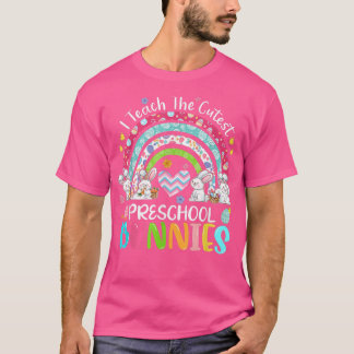 Camiseta Enseño Bunnies más guapos Maestra De Preescolar Bo