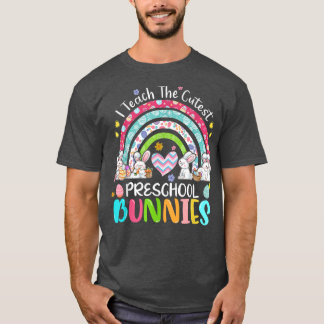 Camiseta Enseño Bunnies más guapos Maestra De Preescolar Bo