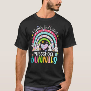 Camiseta Enseño Bunnies más guapos Maestra De Preescolar Bo