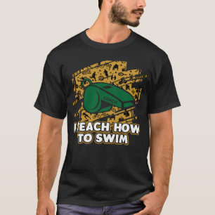 Camiseta Enseño Cómo Nadar Sayings Entrenador De Natación C