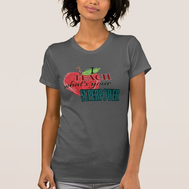 Camiseta Enseño… cuál es su superpotencia (Anverso)