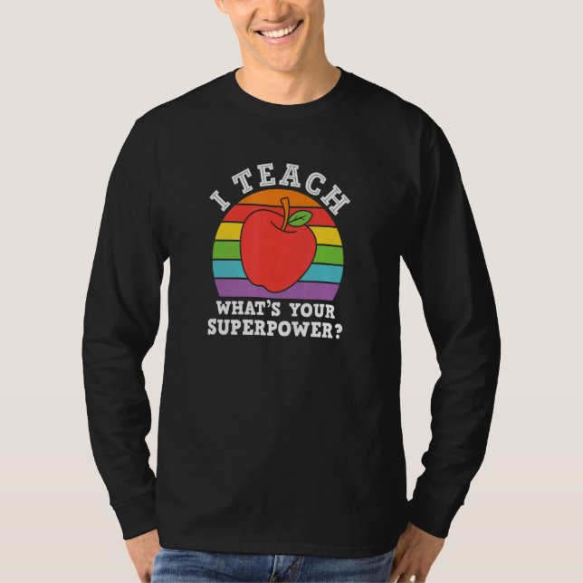 Camiseta Enseño cuál es tu superpoder (Anverso)