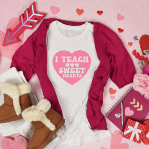 Camiseta Enseño El día de San Valentín de corazón dulce