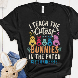 Camiseta Enseño El Tee Personalizado De Los Bunnies Más Cui
