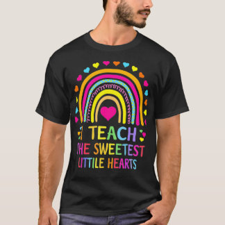 Camiseta Enseño El Valente Maestra De Arcoiris Más Dulce De