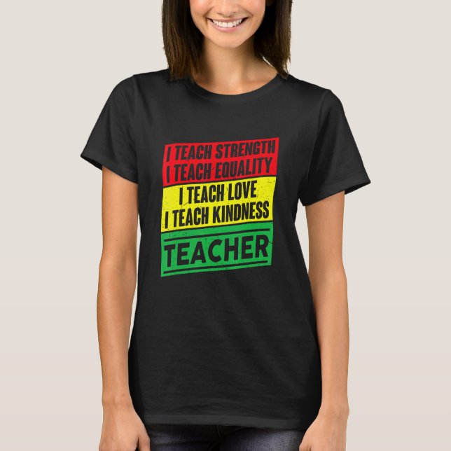 Camiseta Enseño Fortaleza Igualdad Amor Amor Amabilidad Pro (Anverso)