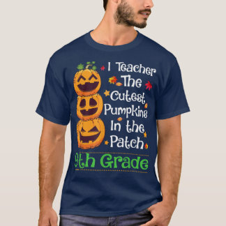Camiseta Enseño La Calabaza Más Cuidada Maestra Hallo de 9º