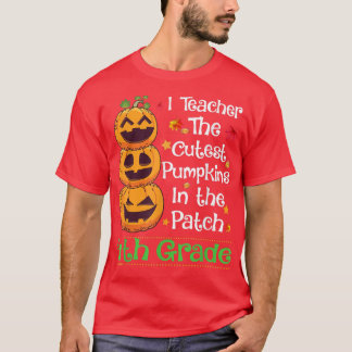 Camiseta Enseño La Calabaza Más Cuidadosa Maestra Hallo de 