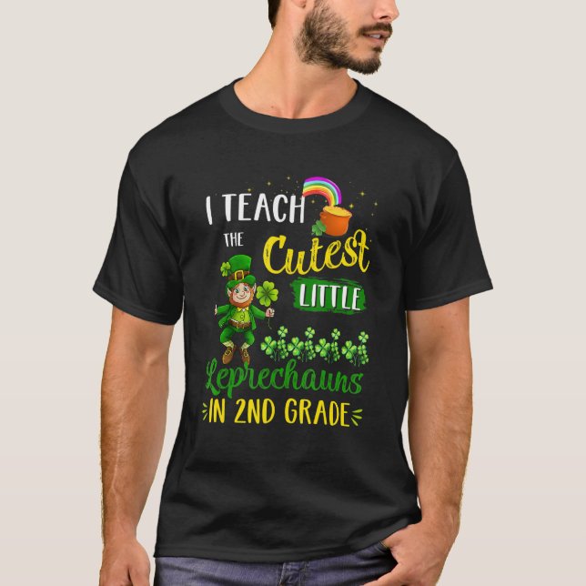 Camiseta Enseño La Leprecosauns Más Cuidadosa En 2º Grado S (Anverso)